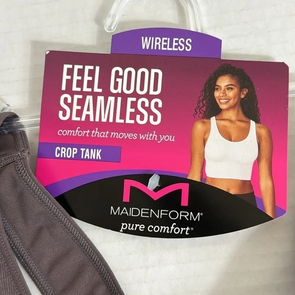 MAIDENFORM Seamless Lounge Bra Large Sparrow (Purple Brown) NWT‎